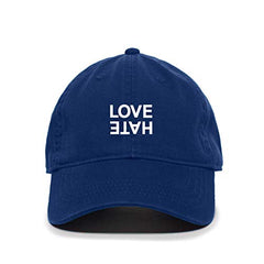 Love Hate Baseball Cap Embroidered Cotton Adjustable Dad Hat