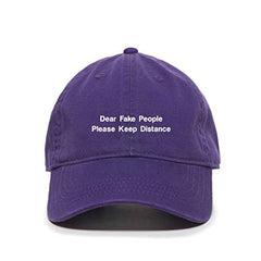 DSGN By DNA Dear Fake People Baseball Cap Embroidered Cotton Adjustable Dad Hat