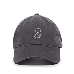 DSGN By DNA Sad Belly Cartoon Baseball Cap Embroidered Cotton Adjustable Dad Hat