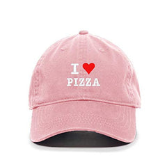 I Love Pizza Baseball Cap Embroidered Cotton Adjustable Dad Hat