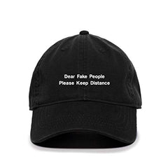 DSGN By DNA Dear Fake People Baseball Cap Embroidered Cotton Adjustable Dad Hat