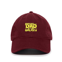 DSGN BY DNA Greatest Dad in The Galaxy Embroidered Baseball Cap Cotton Adjustable Dad Hat