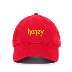 DSGN BY DNA Honey Writing Embroidered Baseball Cap Cotton Adjustable Dad Hat