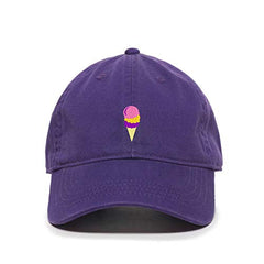Ice Cream Baseball Cap Embroidered Cotton Adjustable Dad Hat