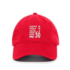 DSGN By DNA Looks 18 Feels 10 Baseball Cap Embroidered Cotton Adjustable Dad Hat