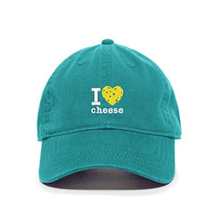 I Love Cheese Baseball Cap Embroidered Cotton Adjustable Dad Hat