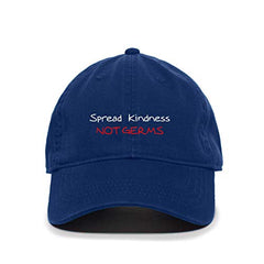 Spread Kindness Not Germs Baseball Cap Embroidered Cotton Adjustable Dad Hat