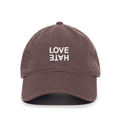 Love Hate Baseball Cap Embroidered Cotton Adjustable Dad Hat