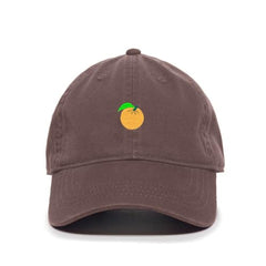 DSGN BY DNA Orange Embroidered Baseball Cap Cotton Adjustable Dad Hat