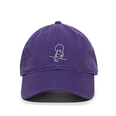 DSGN By DNA Sad Belly Cartoon Baseball Cap Embroidered Cotton Adjustable Dad Hat