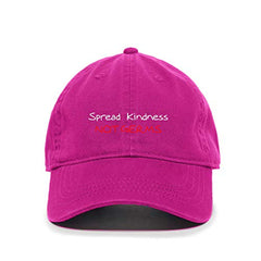 Spread Kindness Not Germs Baseball Cap Embroidered Cotton Adjustable Dad Hat