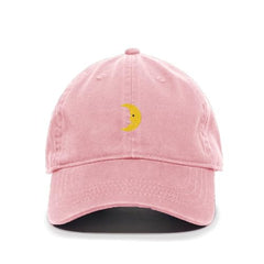 DSGN BY DNA Moon Face Embroidered Baseball Cap Cotton Adjustable Dad Hat