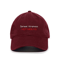 Spread Kindness Not Germs Baseball Cap Embroidered Cotton Adjustable Dad Hat