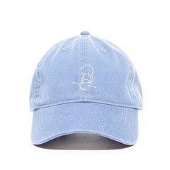 DSGN By DNA Sad Belly Cartoon Baseball Cap Embroidered Cotton Adjustable Dad Hat