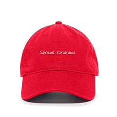 Spread Kindness Not Germs Baseball Cap Embroidered Cotton Adjustable Dad Hat
