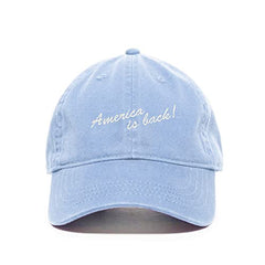 DSGN BY DNA America is Back Baseball Cap Embroidered Cotton Adjustable Dad Hat