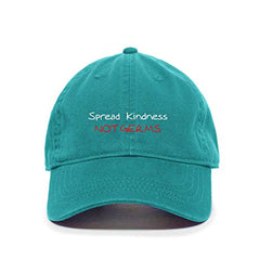 Spread Kindness Not Germs Baseball Cap Embroidered Cotton Adjustable Dad Hat