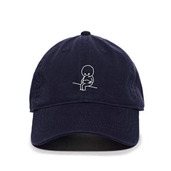 DSGN By DNA Sad Belly Cartoon Baseball Cap Embroidered Cotton Adjustable Dad Hat