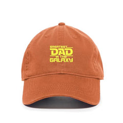 DSGN BY DNA Greatest Dad in The Galaxy Embroidered Baseball Cap Cotton Adjustable Dad Hat