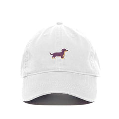 DSGN BY DNA Dachshund Dog Embroidered Baseball Cap Cotton Adjustable Dad Hat