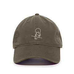 DSGN By DNA Sad Belly Cartoon Baseball Cap Embroidered Cotton Adjustable Dad Hat