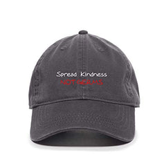 Spread Kindness Not Germs Baseball Cap Embroidered Cotton Adjustable Dad Hat