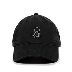 DSGN By DNA Sad Belly Cartoon Baseball Cap Embroidered Cotton Adjustable Dad Hat