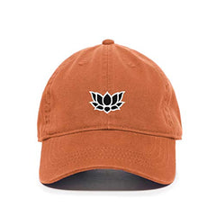 DSGN By DNA Lotus Flower Baseball Cap Embroidered Cotton Adjustable Dad Hat