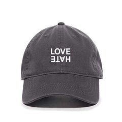 Love Hate Baseball Cap Embroidered Cotton Adjustable Dad Hat
