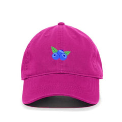DSGN BY DNA Blueberries Embroidered Baseball Cap Cotton Adjustable Dad Hat