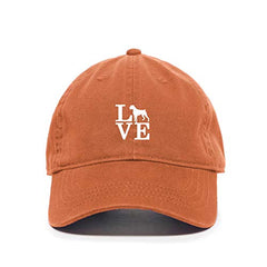 Love Dog Baseball Cap Embroidered Cotton Adjustable Dad Hat