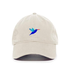 DSGN BY DNA Hummingbird Embroidered Baseball Cap Cotton Adjustable Dad Hat