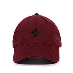 Horse Head Baseball Cap Embroidered Cotton Adjustable Dad Hat