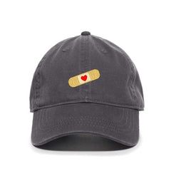 DSGN BY DNA Bandage with Heart Embroidered Baseball Cap Cotton Adjustable Dad Hat