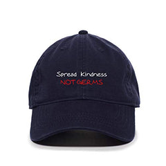 Spread Kindness Not Germs Baseball Cap Embroidered Cotton Adjustable Dad Hat