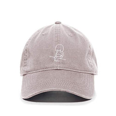 DSGN By DNA Sad Belly Cartoon Baseball Cap Embroidered Cotton Adjustable Dad Hat