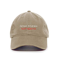 Spread Kindness Not Germs Baseball Cap Embroidered Cotton Adjustable Dad Hat