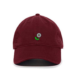 Daisy Flower Baseball Cap Embroidered Cotton Adjustable Dad Hat