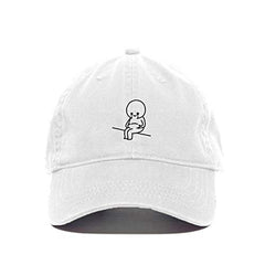 DSGN By DNA Sad Belly Cartoon Baseball Cap Embroidered Cotton Adjustable Dad Hat