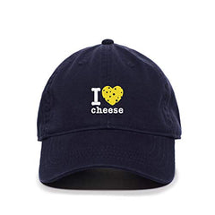 I Love Cheese Baseball Cap Embroidered Cotton Adjustable Dad Hat