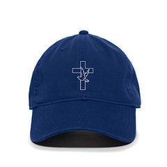 Religious Cross Baseball Cap Embroidered Cotton Adjustable Dad Hat