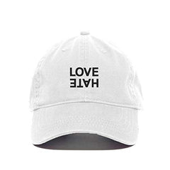 Love Hate Baseball Cap Embroidered Cotton Adjustable Dad Hat