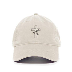 Religious Cross Baseball Cap Embroidered Cotton Adjustable Dad Hat