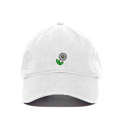 Daisy Flower Baseball Cap Embroidered Cotton Adjustable Dad Hat