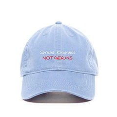 Spread Kindness Not Germs Baseball Cap Embroidered Cotton Adjustable Dad Hat