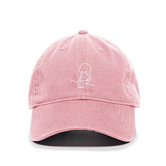 DSGN By DNA Sad Belly Cartoon Baseball Cap Embroidered Cotton Adjustable Dad Hat