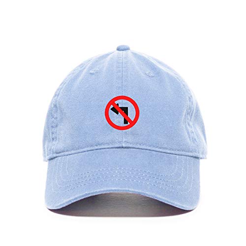 No Left Turn Baseball Cap Embroidered Cotton Adjustable Dad Hat