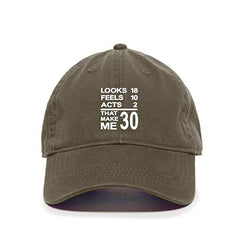 DSGN By DNA Looks 18 Feels 10 Baseball Cap Embroidered Cotton Adjustable Dad Hat