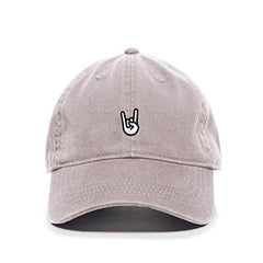 Rock Hand Baseball Cap Embroidered Cotton Adjustable Dad Hat