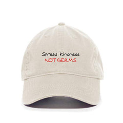 Spread Kindness Not Germs Baseball Cap Embroidered Cotton Adjustable Dad Hat